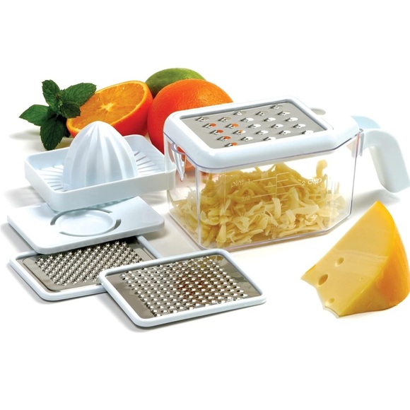 Norpro 6-in-1 Multi-Grater with Juicer & Storage Container – Stainless Steel - Picture 1 of 12